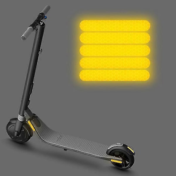 5 stk. PVC Refleksklistremerker for Ninebot Es1 Es2 Es3 Es4 E22 E25 Elektrisk Sparkesykkel 84x15mm Antireflekterende Nattvarsling Sykling Oransje 5 stk.