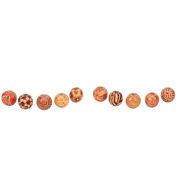 200 stk. 16 mm runde træperler malede perler perlearbejde DIY tilbehør til smykker armbånd