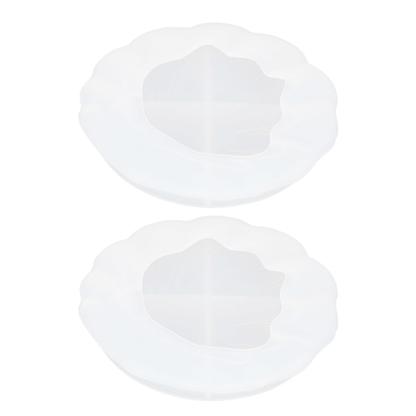 2 stk. Epoxyform Resin Støbeform DIY Silikone Underkop Plade Blad Tekstur Skal Spejl Overflade