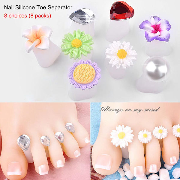 Tåseparatorer för pedikyr nagellack distanser stretchers spridare poleringskydd för kvinnor fötter