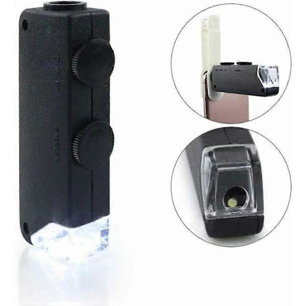 LED Fickmikroskop 60x - 100x Förstoring