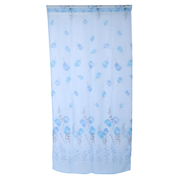 1x2m Fönster Voile Eleganta Fönster Voile Gardiner för Balkongrum DekorationBlå