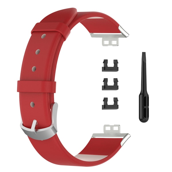 Smart Watch Læder Udskiftningsrem Rød Smart Watch Rem Til FIT Watch