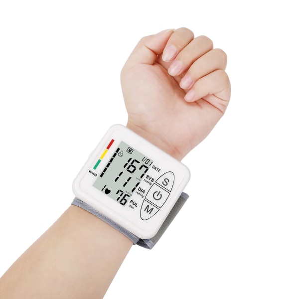 Smart elektronisk overarms blodtryksmåler - hvid, nøjagtig automatisk hypertensionsdetektion
