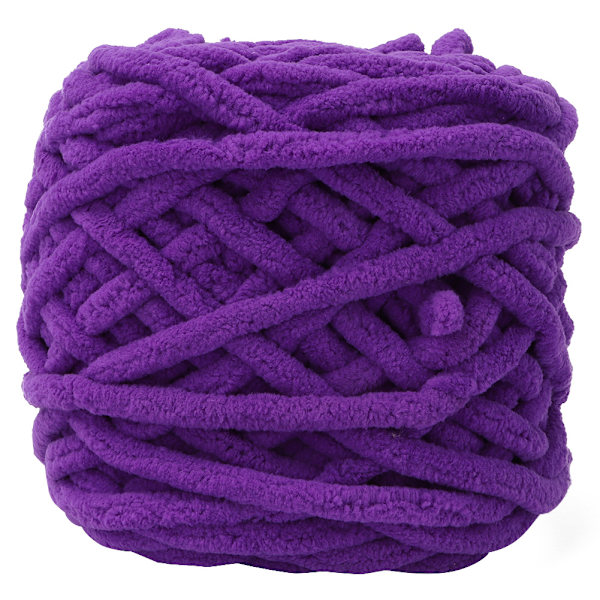 Enkel tjock isremsa Garn Nål Stickning vävd filt Slipper Line (lila)
