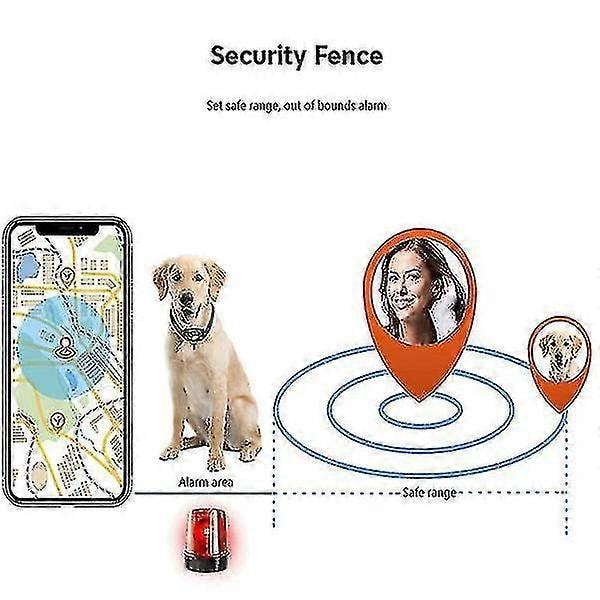 Smart GPS Katte- og Hundehalsbånds Tracker Hmj -GSL Pink