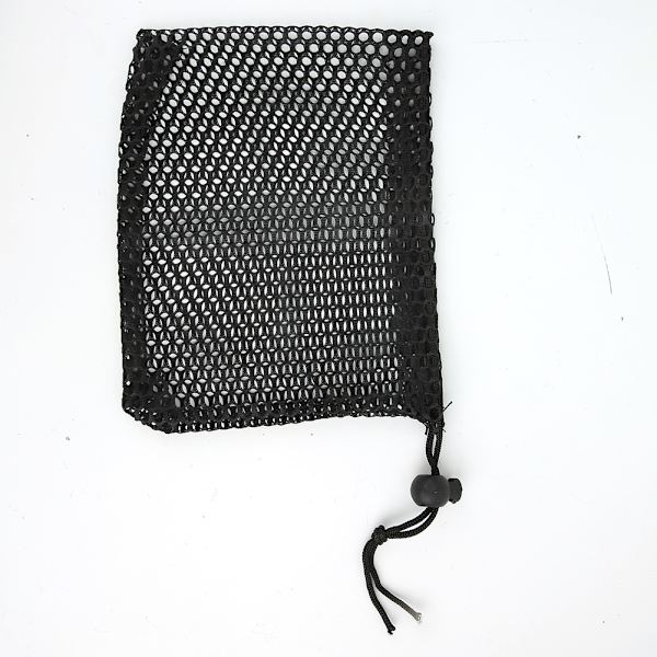 Svart Nylon Mesh Dragsko Golfbollshållare Förvaringsväska (S)