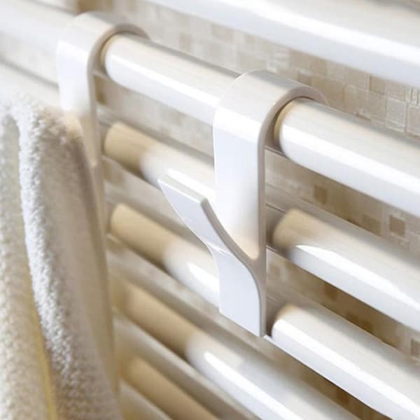 Badeværelsesradiatorbøjle til opvarmet håndklæderadiator, tøjbøjle, badekrogsholder