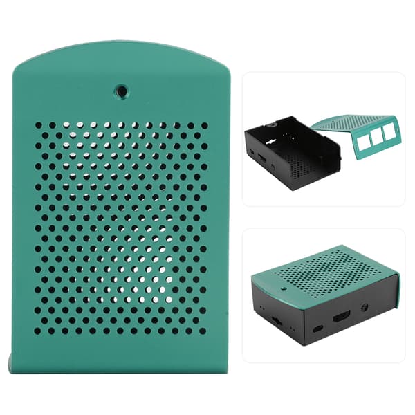 Metallmoderkortskal Aluminiumlegeringsfodral Moderkortstillbehör för Raspberry Pi Grön