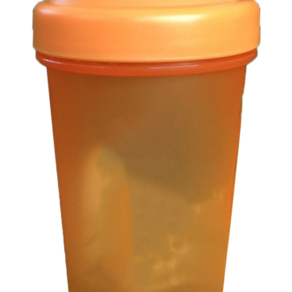 Proteinpulver Shaker Cup PP Shaker Flaske med Rustfrit Stålkugle til Blanding 500mlOrange