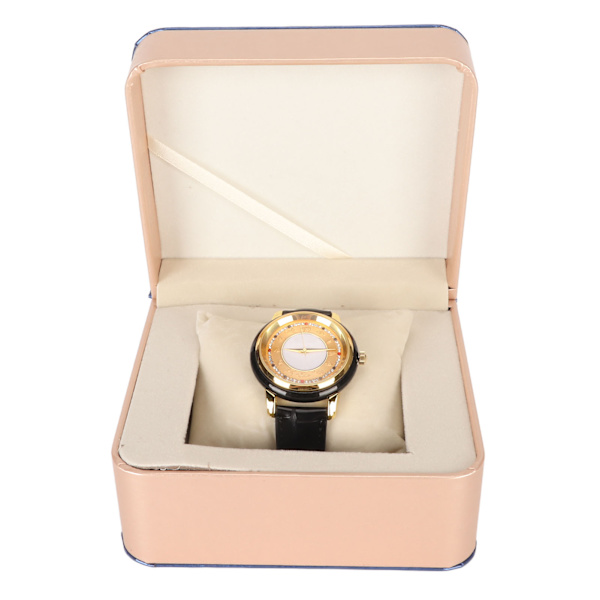 Män Quartz Movement Watch Fashionabel elegant watch med PU-läderrem för kontorsarbete