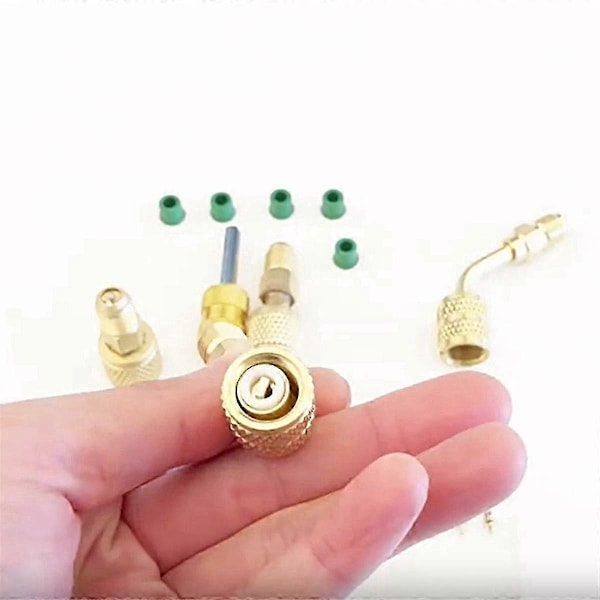 R410 Adapterisarja Metallinen Mini Split Tyhjiöpumppusarja Tukeva R410 Muunninliitin 1/4SAE - 5/16SAE Adapteri