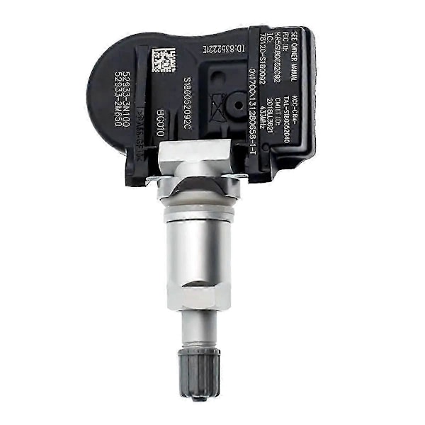 4 stk. Dæktrykssensor TPMS 52933-3N100 kompatibel med Accent I30 Ix20 Ceed 52933-2J100 52933-B1100 433MHz