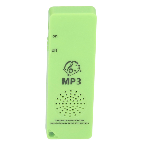 MP3-afspiller Tabsfri lydkvalitet Multifunktionel bærbar understøttelse 64 GB hukommelseskort Mini MP3 til studerende Grøn