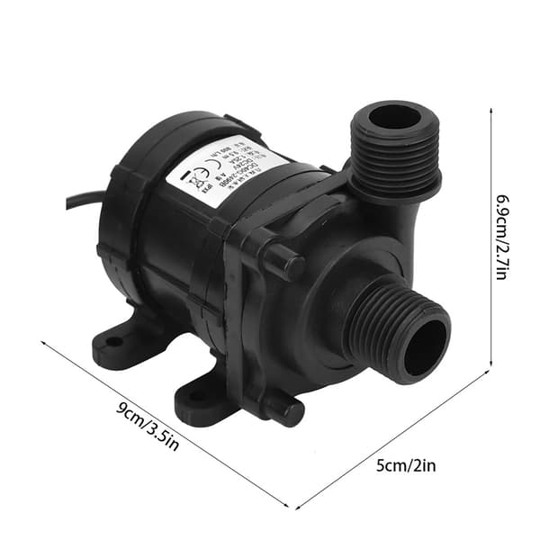 DC 24V 750L/H Borstlös Mini Vattenpump, Ultratyst