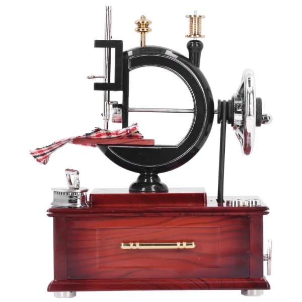Symaskine Music Box Clockwork Retro Style Craft Collection Borddekoration