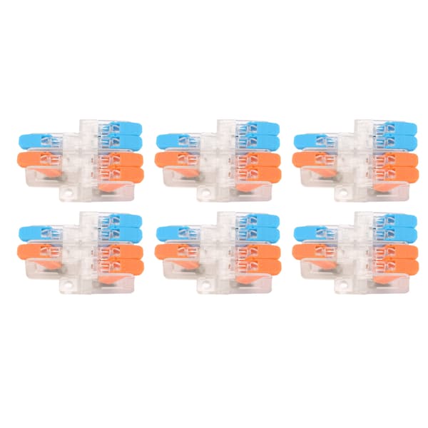 10 stk. hurtig ledningsforbinder 2 ind 4 ud 0,5 til 6 mm² ledningslederforbinder 41A 450V