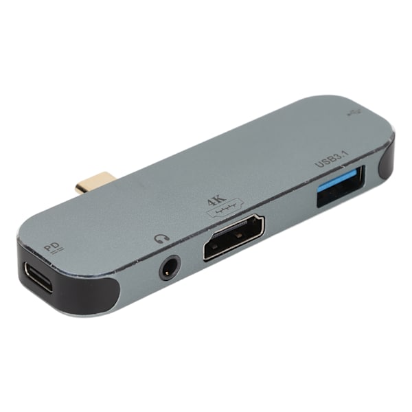 USB C HUB Type C til USB3.1 4K High Definition Multimedia Interface 480 Mbps 100W strømopladning 5 i 1 USB C-adapter