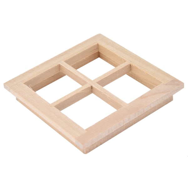 1:12 Dockhusfönster Miniatyr Trä Omålad Simulerad Fönster Dekoration Tillbehör