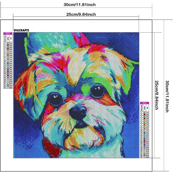 5D Diamond Painting Kit - Hunde Diamond Embroidery Animal Kit