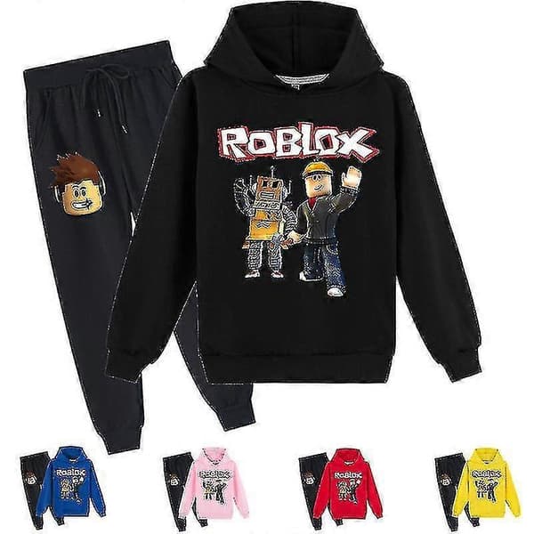 Roblox Hettegenser Sett Barn Varm Hettegenser Klær Roblox Trykt Hettegenser R Rosa Pink 170cm