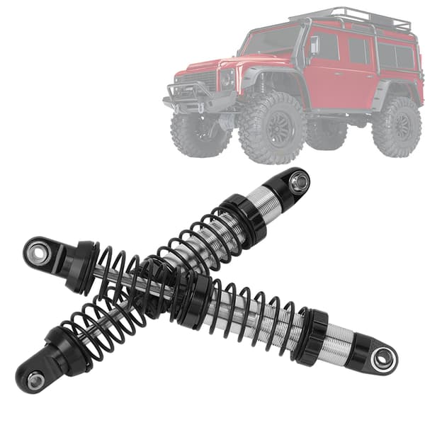 102 mm dobbeltfjeder støddæmper passer til Traxxas trx-4 RC bilmodel Sort B8260SBL