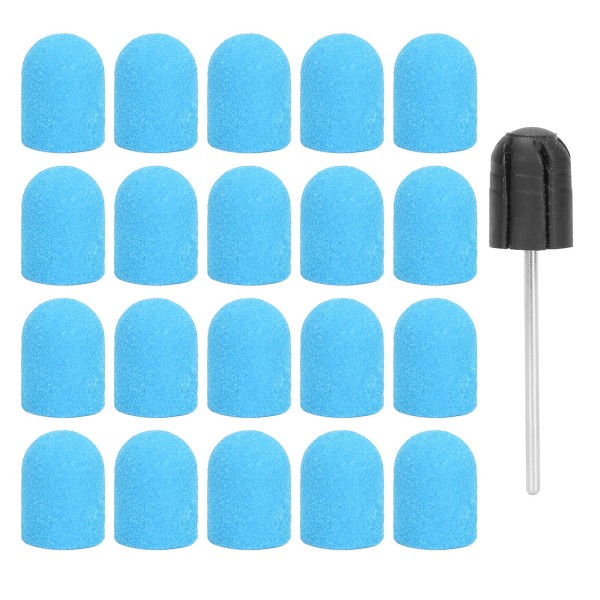 Nail Art Cap Nagelborr Polering Slipning Slipband Set (13 x 19 mm)Blå