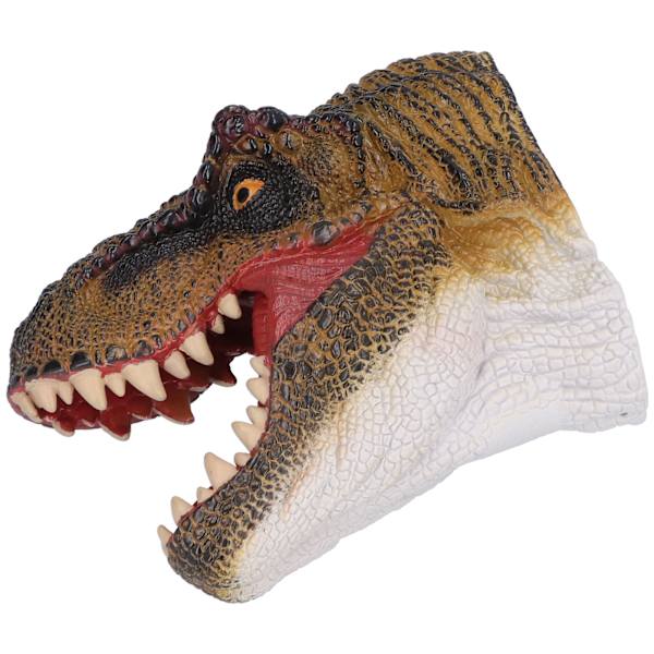 Dinosauriehanddocka i gummi, bärbar, giftfri, hållbar, slitstark, handmålad