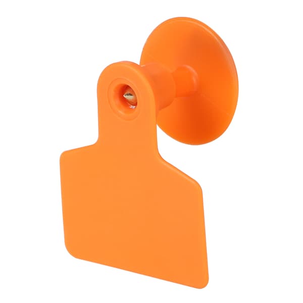 100 stk. Øremærker til husdyr, nummererede, mærkningsudstyr til grise, køer, får, dyr, orange til grise, 48x40 mm