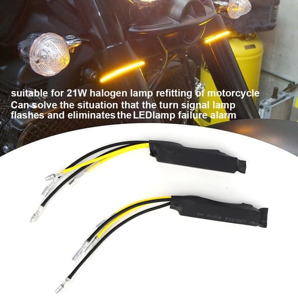 2 stk. DC12V 21W LED Modstand Dekoder Fejlfri Annullerer Ensidig Ledning til Motorcykel Blinklys