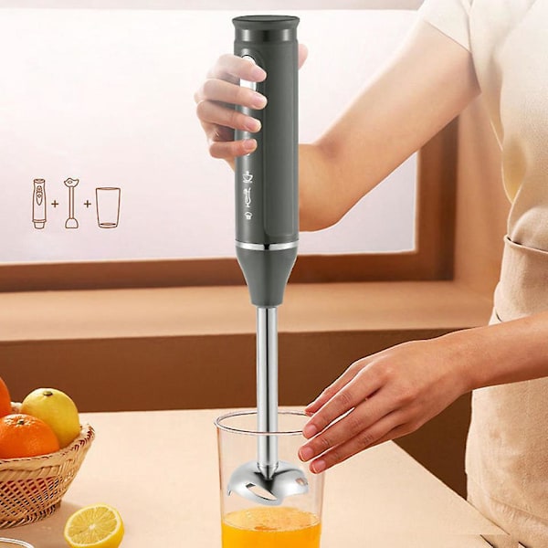 4-i-1 500W Stavmixer med Mathackare, Mjölkskummare, Äggvisp - Perfekt för att Purera Spädbarnsmat