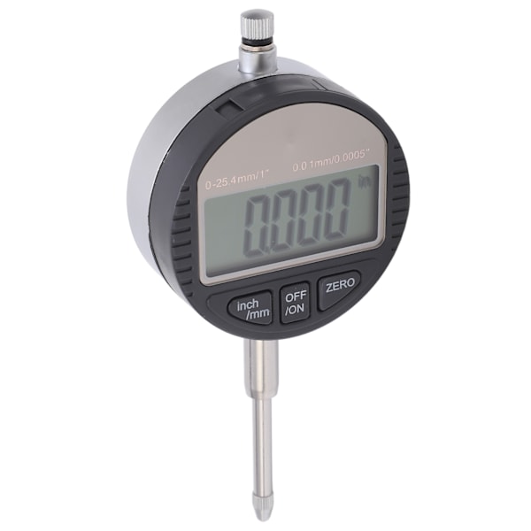 Digital skiveindikator 0,01 mm/0,0005 tommer 0 til 25,4 mm/1 tommer LCD-skærm legeringssonde ABS elektronisk måleur til laboratorium