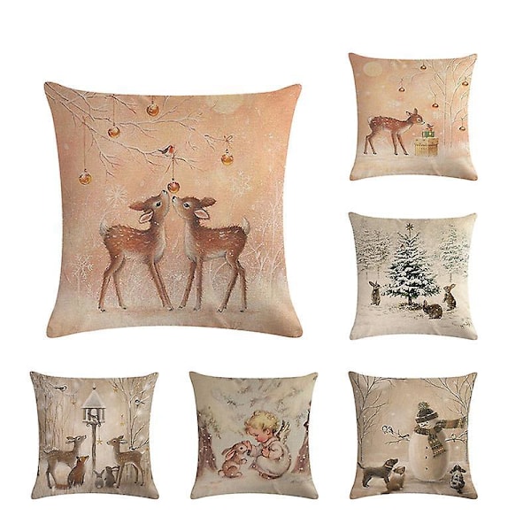 Set med 6 st Kuddfodral 45 x 45 cm Dekorativt Örngott Bil Soffa Heminredning för Modern Heminredning