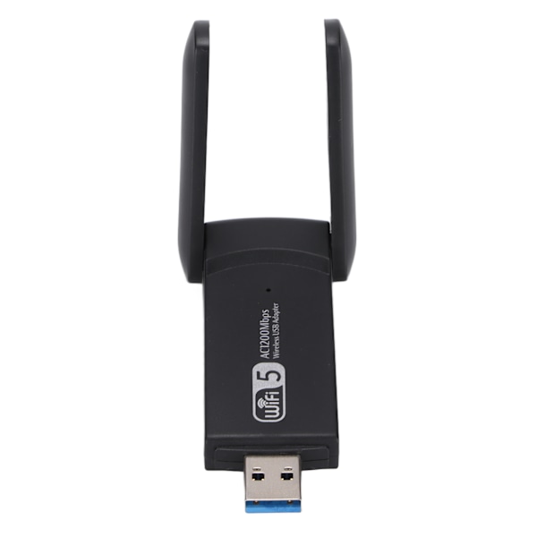 Kaksoiskaistainen USB-sovitin 1200M 2.4G+5G Kaksoiskaistainen Gigabit-verkkokortti kannettavalle tietokoneelle