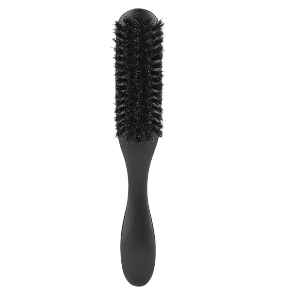 Bærbar skjeggbørste trehåndtak for skjeggpleie Rengjøringsbørste stylingverktøy (svart)