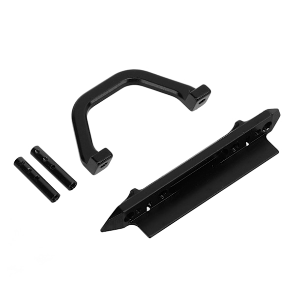 RC Metall Aluminium Frontstoßstange mit LED-Licht Stabile RC-Zubehör für Axial SCX24 1/24 Ferngesteuertes Auto Schwarz BL