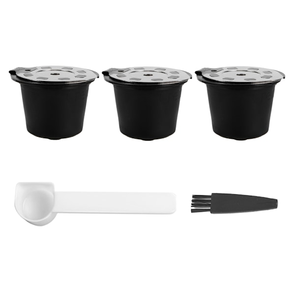 Påfyllningsbar och återanvändbar kaffekapsel i rostfritt stål med kromplätering, passar till Nespresso