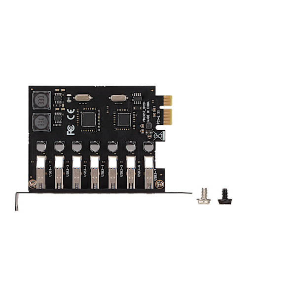 PCIE til USB 3.0 udvidelseskort 5 Gbps højhastigheds 4A strømforsyning VIA Chip PCB med 7 USB3.0 porte til Windows