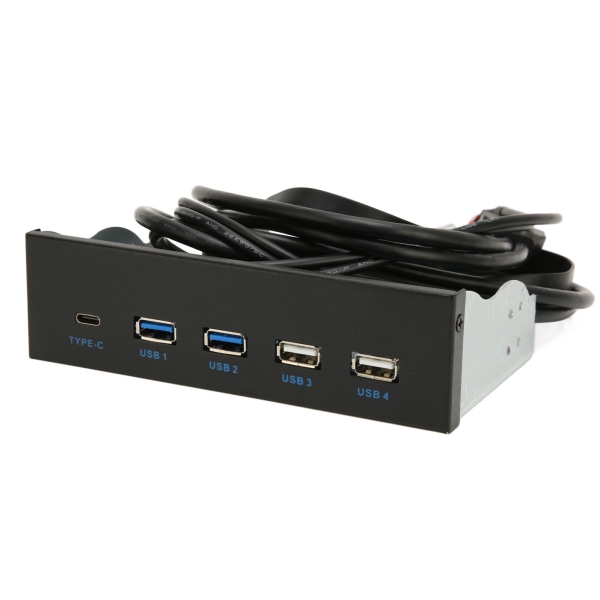 5,25 tommer mediedashboard 2xUSB3.0 2xUSB2.0 1xType C 10 Gbps High Speed ​​Media Frontpanel til PC Desktop Chassis 2U3+2U2+TC