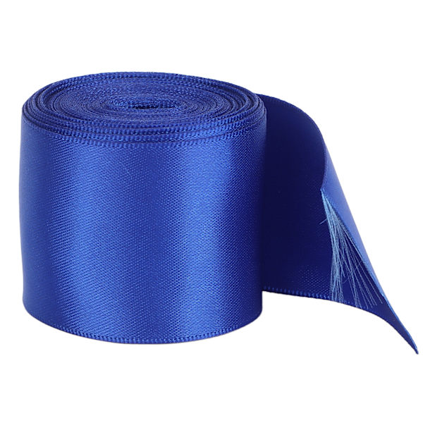 Double Face Satin Ribbon Rulle 5m/16.4ft Längd 38mm/1.5in Bredd DIY Polyester Presentpappersband för hantverk HårdekorationerBlå