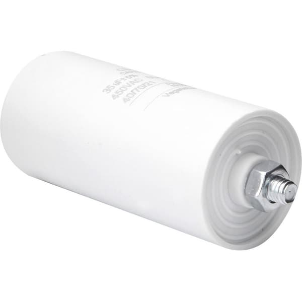 CBB60 35µF 450V startkondensator med møtrik til vaskemaskinemotor