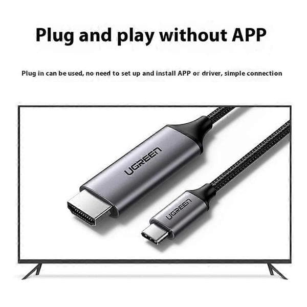 UGREEN MM142 50571 USB-C til HDMI-adapterkabel 4K 60Hz videokonverterer for telefon, datamaskin, TV