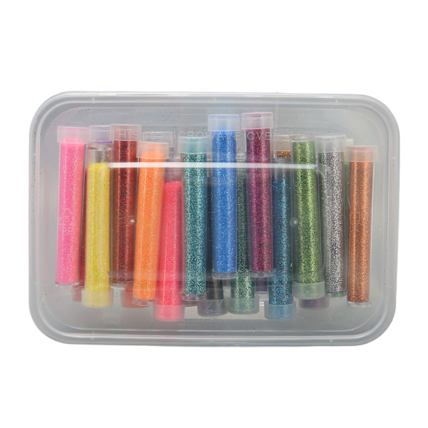 24 stk holografisk glitter assorterte farger Trygg PET varmebestandig ultrafin glitter for harpiks kunsthåndverk negler Ansiktskropp