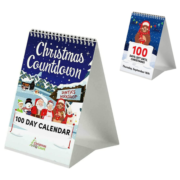 Julekalender med nedtelling 100 dager 2022 Julekalender med nedtelling Adventkalender Bordkalender Ornament