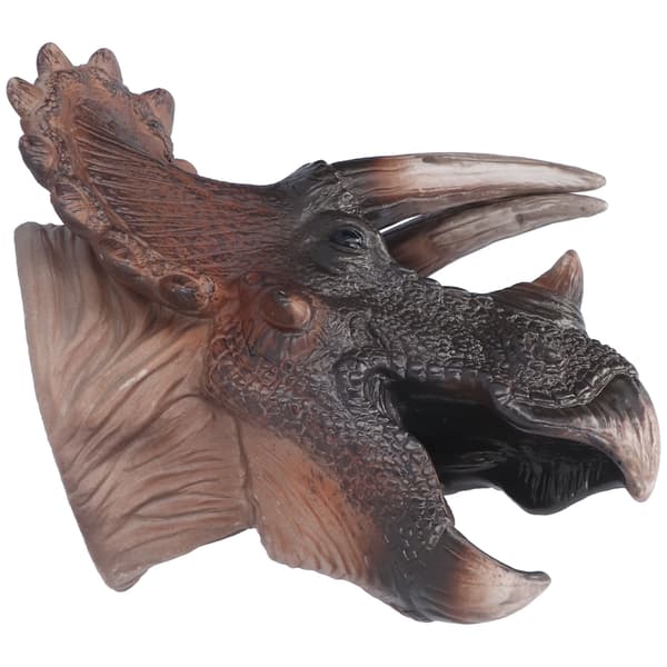 Triceratops-docka i gummi, giftfri, hållbar, handmålad, Triceratops-handdocka