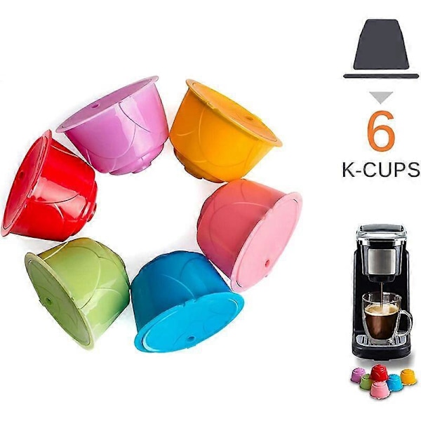 Genanvendelig kaffekapsel, 6 STK genopfyldelige kaffekapsler filterkapsler