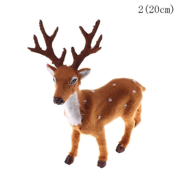 Julsimulering Plysch Ren Xmas Älg Plysch LEKSAK Nyårsdekorationer 20cm