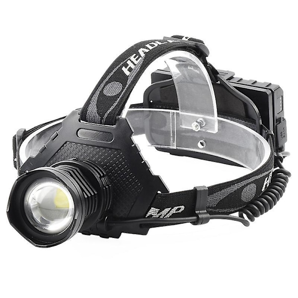 Super Ljus 2000 Lumen Uppladdningsbar LED-pannlampa med 5 lägen - Vattentät och Justerbar för Camping utomhus