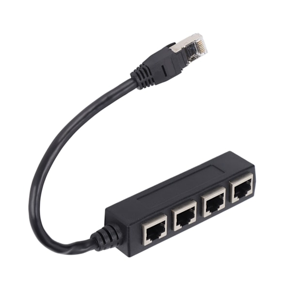 RJ45 Splitter Adapter 1 till 4 Port Smidig överföring Utmärkt anslutning Nätverkskabel Adapter
