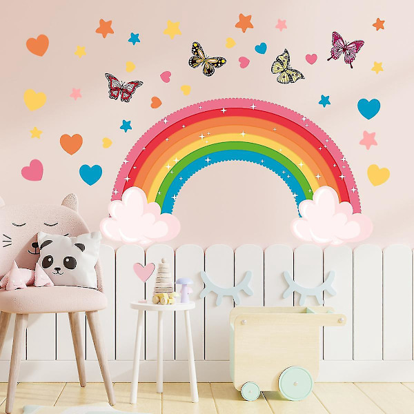Regnbue Veggdekorasjoner For Baby Barn Tenårings Soverom (regnbue)